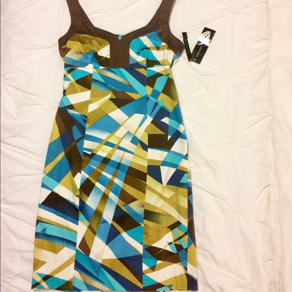 NWT! Nine West Geometric Dress. Stretch fabric.